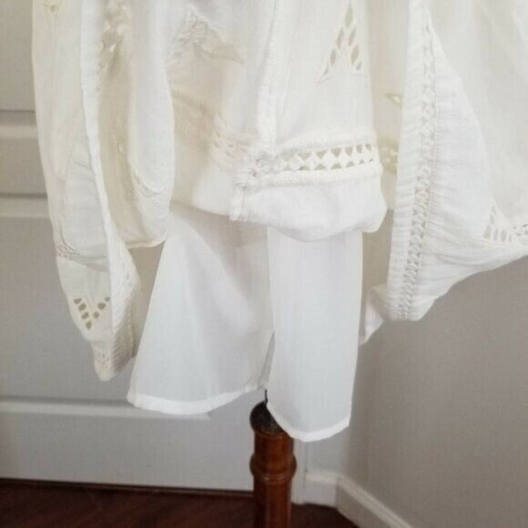 Scotch & Soda Skirt 2 White Lace Insert Eyelet Beach Holiday Summer Resort - Picture 6 of 12